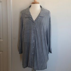 Links Navy & White Striped Top